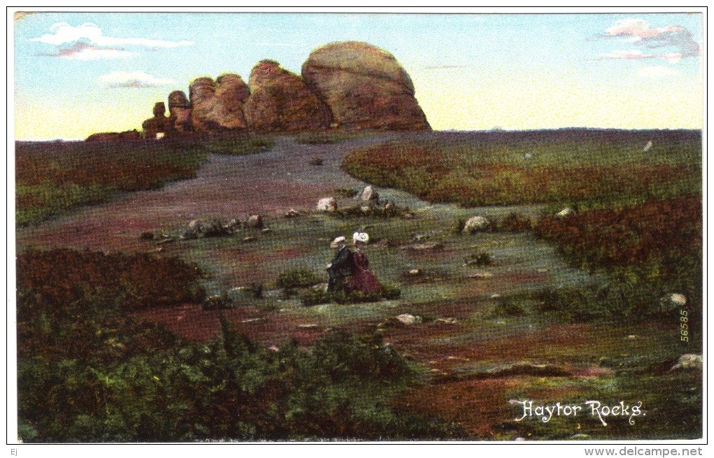 Haytor Rocks (on The Edge Of Dartmoor) Colour Postcard Unused C1918 - Dartmoor