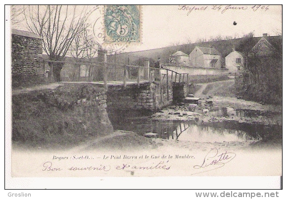 BEYNES (S ETO) LE PONT BARRA ET LE GUE DE LA MAULDRE 1904 - Beynes