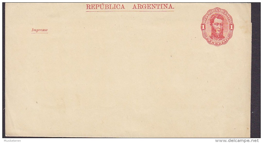 Argentina Postal Stationery Ganzsache Entier Bande Journaux Wrapper Streifband 1 C. San Martin (2 Scans) - Enteros Postales