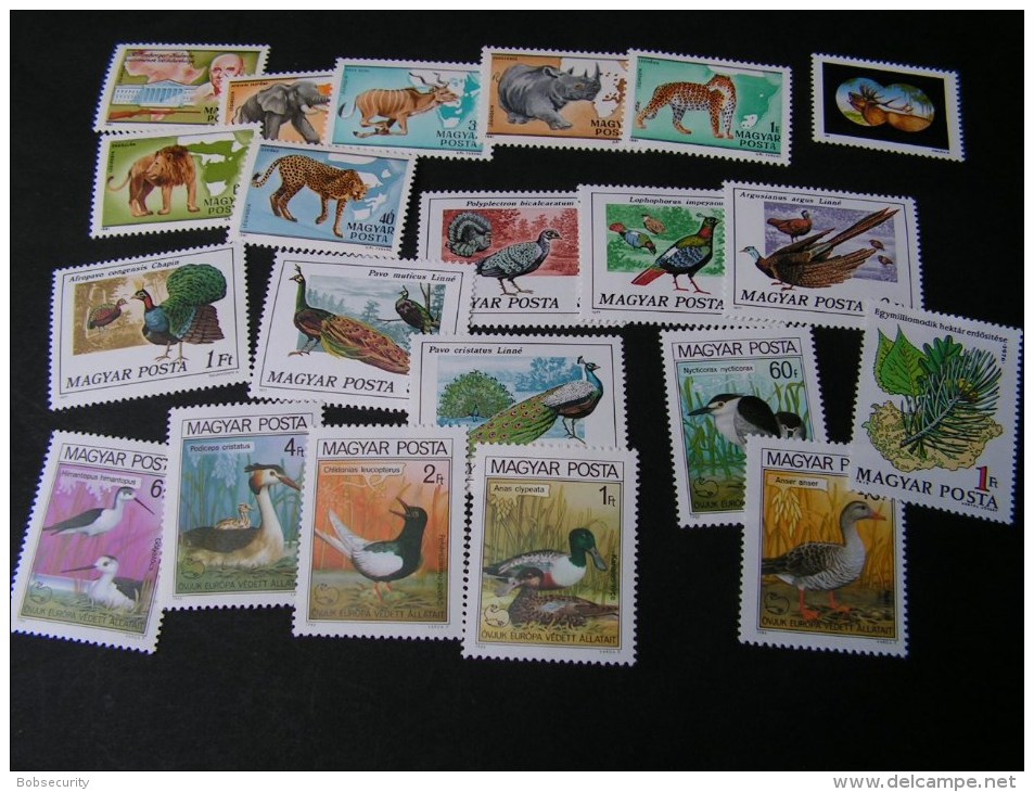 == Ungarn Lot Flora Fauna  ** MNH  Tiere Vögel Anmials Birds - Sammlungen