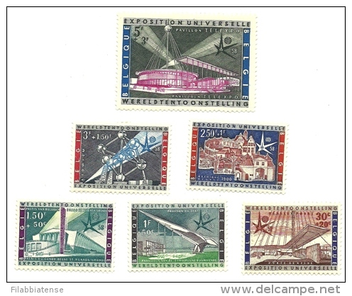 1958 - Belgio 1047/52 Esposizione Mondale C3801   ---- - 1958 – Bruxelles (Belgio)