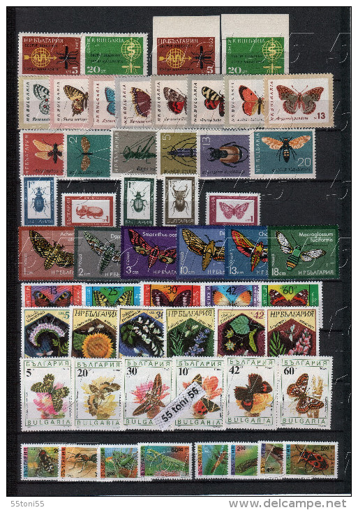 BULGARIA / Bulgarie 1962/2014 – Insects  Stamps Perf.+imperf.+ S/S +S/M – MNH ** - Collections (sans Albums)