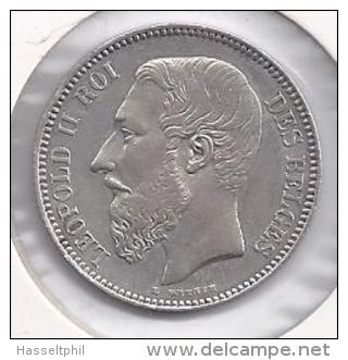 Leopold II 2 Franken Zilver 1867 Franstalig PRACHTIG - SUPERB + - 2 Francs