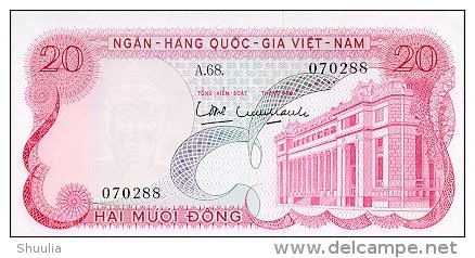 Vietnam South 20 Dong 1969 Pick 24 AUNC/UNC - Vietnam