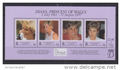 South Georgia 1998 Princess Diana M/s ** Mnh (20560) - Géorgie Du Sud