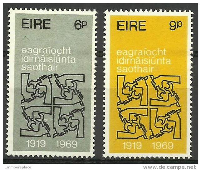 Ireland - 1969 ILO Anniversary Set Of 2 MNH **   SG 269-70  Sc 272-3 - Unused Stamps