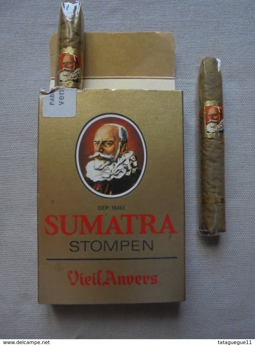 Ancienne Boite De Cigares  "SUMATRA STOMPEN Vieil Anvers" Années 60 - Autres & Non Classés