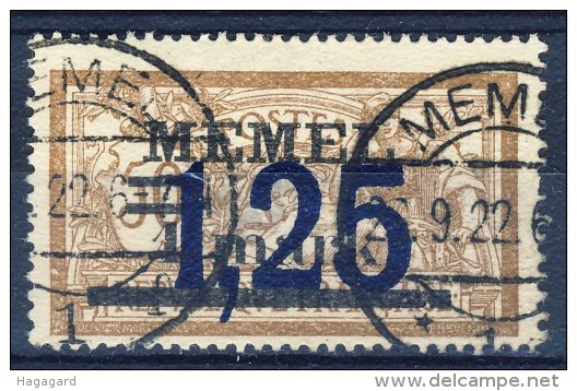 ##K1183. Memel 1922. Surprinted French Stamp. Michel 50. Used. - Gebruikt