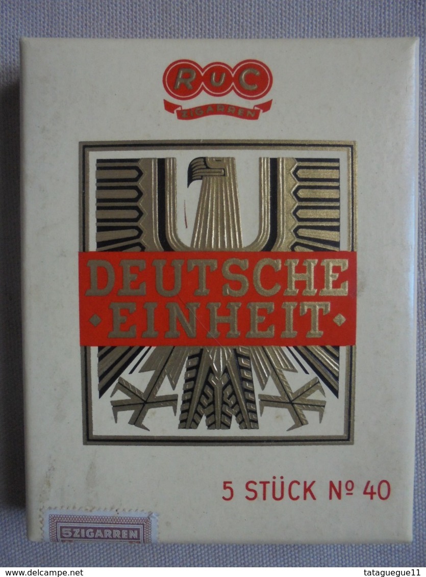 Ancien - Boite De Cigares RUC "DEUTSCHE - EINHEIT - 5 MILDE SUMATRA" Années 60 - Sonstige & Ohne Zuordnung