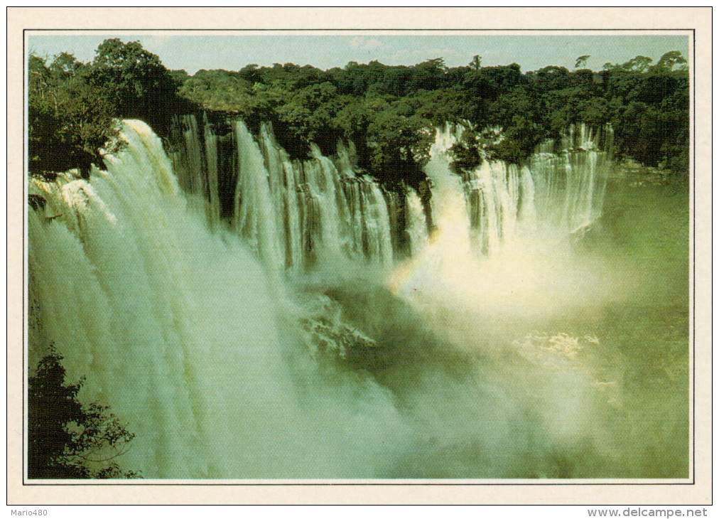 ANGOLA  CALANDULA:  CASCATE DEL LUCALA        (NUOVA CON DESCRIZIONE DEL SITO SUL RETRO) - Angola