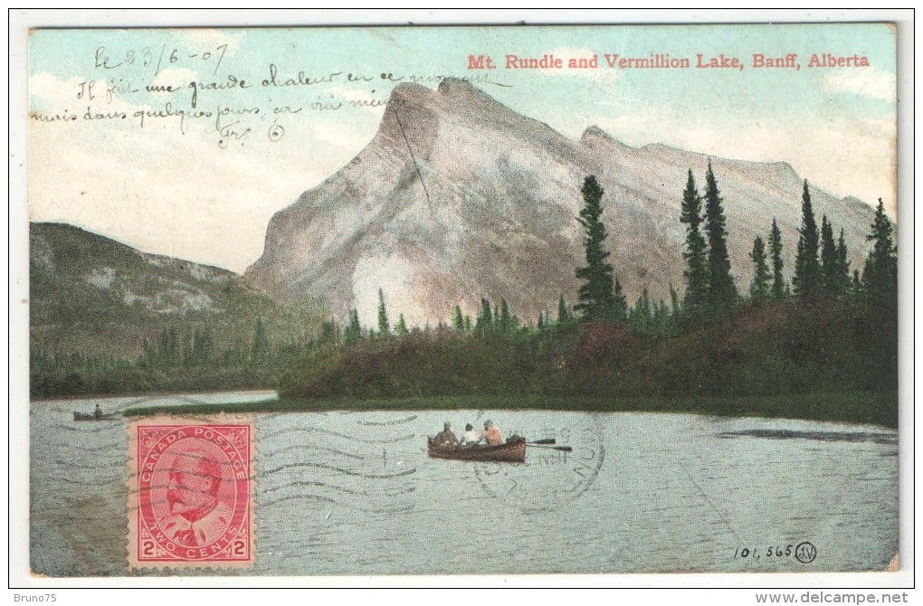 Mt. Rundle And Vermillion Lake, Banff, Alberta - 1907 - Banff