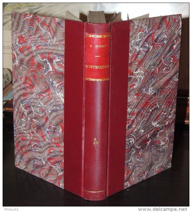 1888 BIOGRAPHIE MONTESQUIEU Ed. ZEVORT BIEN RELIE EX-LIBRIS // - 1801-1900