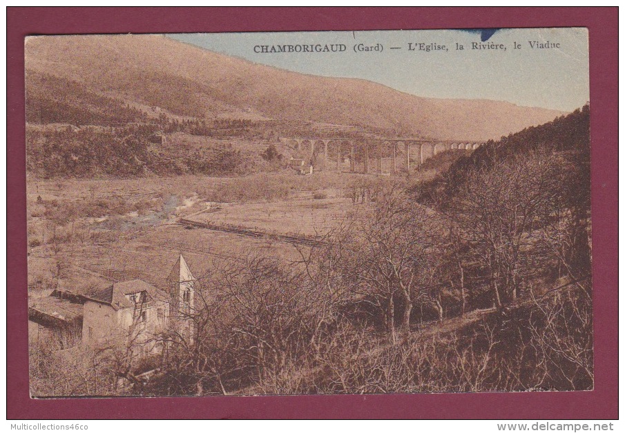 30 - 310315 - CHAMBORIGAUD - L'église, La Rivière, Le Viaduc - Chamborigaud