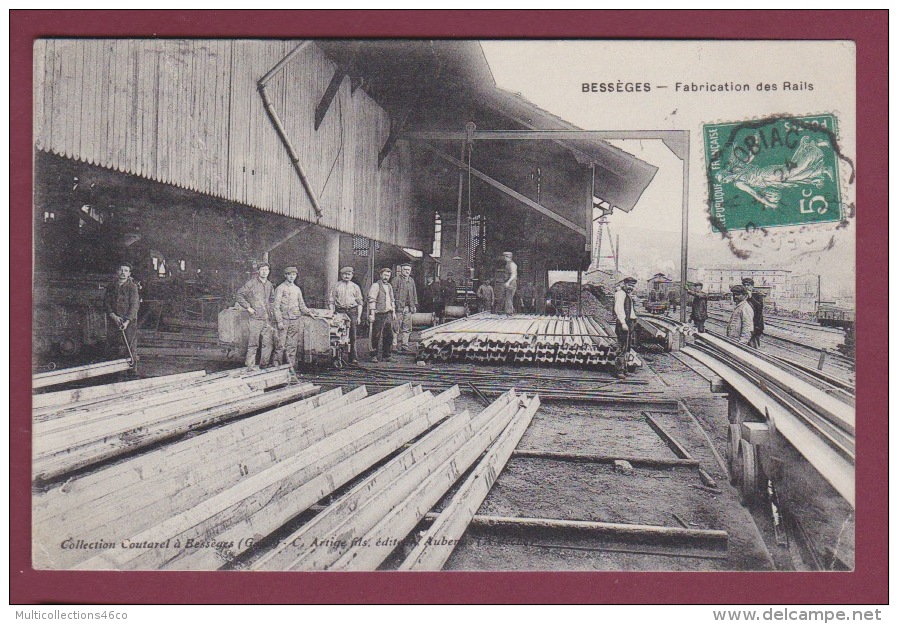30 - 310315 - BESSEGES - Fabrication Des Rails - Chemin De Fer Train Usine - Bessèges