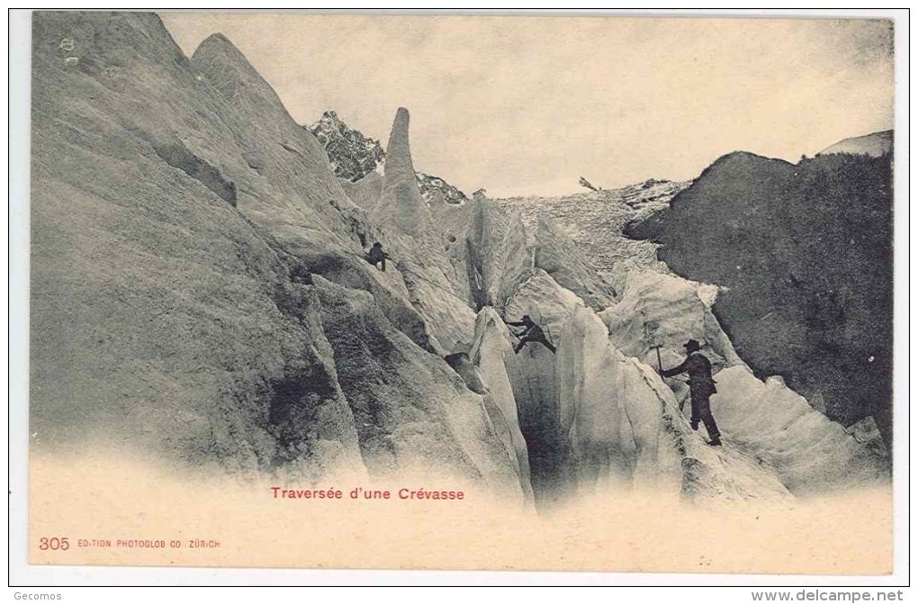 TRAVERSEE D'UNE CREVASSE (305) - Avers