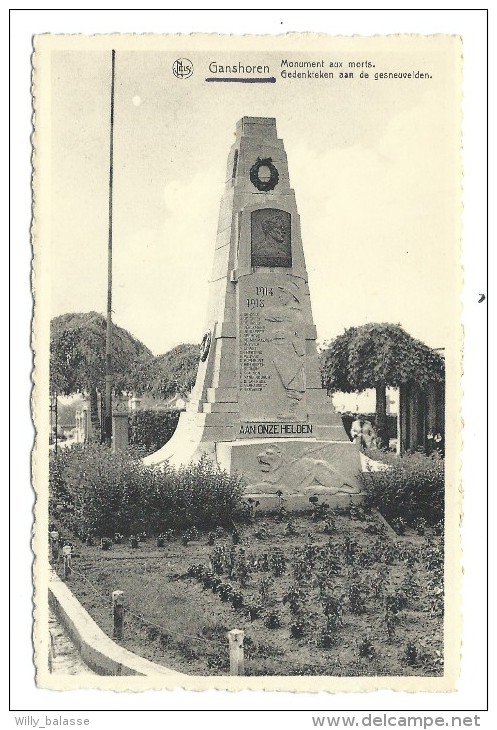 CPA - GANSHOREN - Monument Aux Morts - Gedenkteken Aan De Gesneuvelden  // - Ganshoren