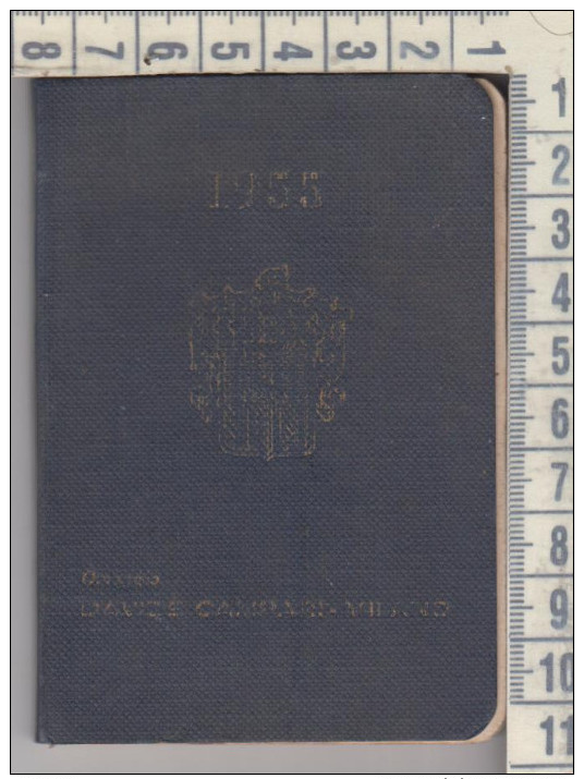 LIBRETTO DIARIO AGENDA - PUBBLICITA' CAMPARI BITTER  APERITIVO  1955 - CALENDARIO - Advertising