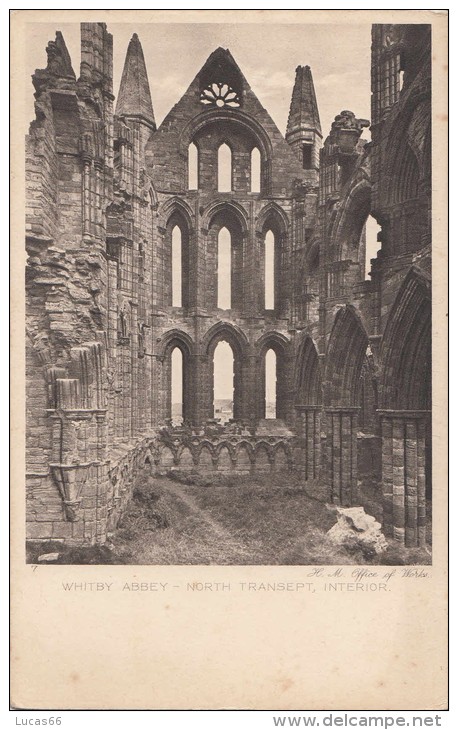 1930 CIRCA WHITBY ABBEY NORTH TRANSEPT INTERIOR - Whitby