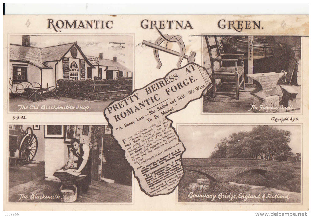 1940 CIRCA GRETNA GREEN ROMANTIC - Dumfriesshire