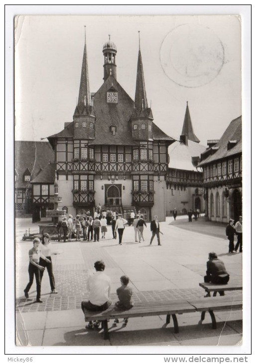 Allemagne--WERNIGERODE--1986--Rathaus (très Animée),cpsm 10 X 14.5 éd Bild Und Heimat--belle Carte - Wernigerode