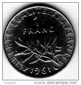 1961 Francia - 1 F (Fronte E Retro) - Altri & Non Classificati