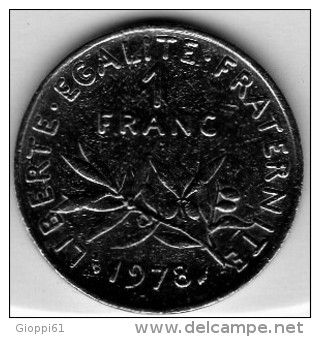 1978 Francia - 1 F (Fronte E Retro) - Altri & Non Classificati