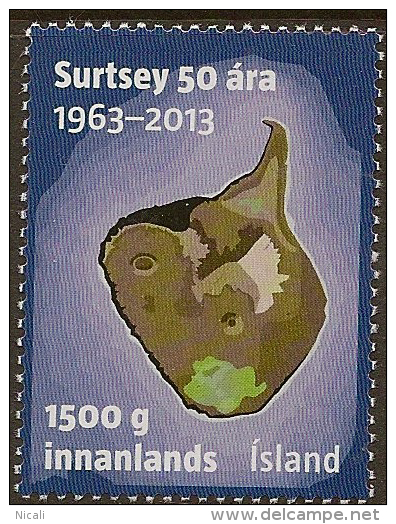 ICELAND 2013 1500g Surtsey Is UNHM #LS0145 - Unused Stamps