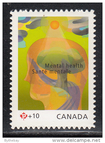Canada MNH Scott #B15i (P) + 10c Natural Scenery Flowing Through Outline Of Human Figure - Mental Health - Unused Stamps