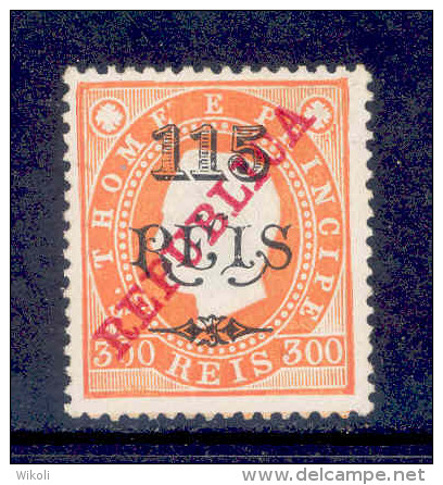 ! ! St. Thomas - 1915 King Luis OVP 115 R - Af. 216 - MH - St. Thomas & Prince