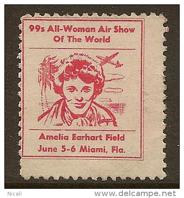 USA 1948 Amelia Earhart Label MNG #LS0142 - Souvenirs & Special Cards