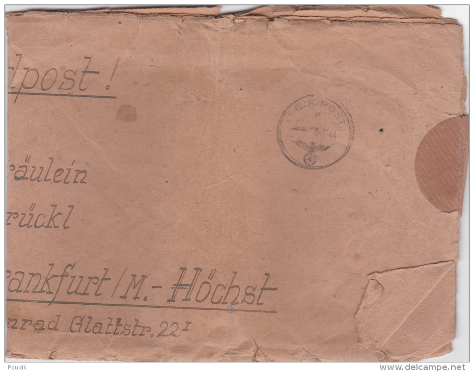 Feldpost WW2: From Bretagne In France - Grenadier-Regiment 671 FP 25536 P/m 2.3.1944 - Very Big Cover, Will Be Mailed Bo - Militaria