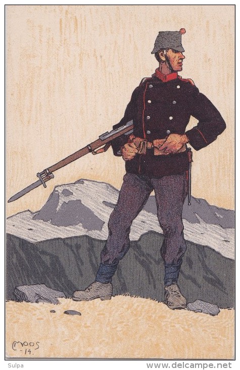 Moos : Soldat De Garde, Occupation Des Frontières 1914 / Grenzbesetzung 1914 - Moos, Carl