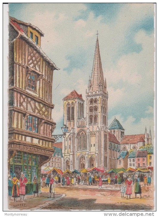 Calvados :  LISIEUX : La  Cathédrale  (  Illustrateur   Barday ) - Lisieux