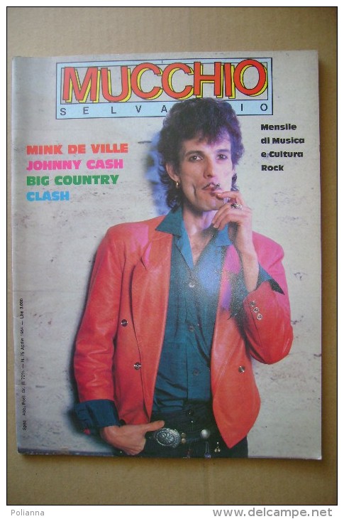 PCO/15 MUCCHIO SELVAGGIO N.75 - 1984/Annabel Lamb/Mink De Ville/Johnny Cash/Big Country/Clash/Charles Manson - Musica