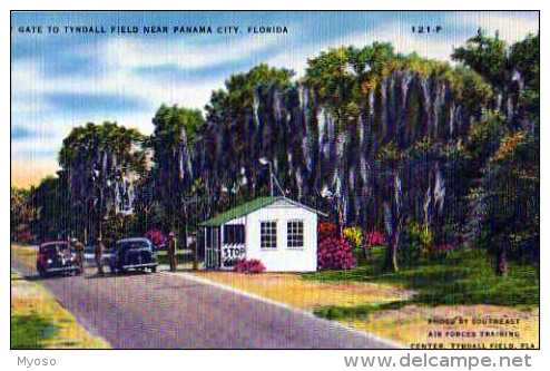 PANAMA City Florida  West Gate To Tyndall Fild Near Panama City, Automobiles - Panama City