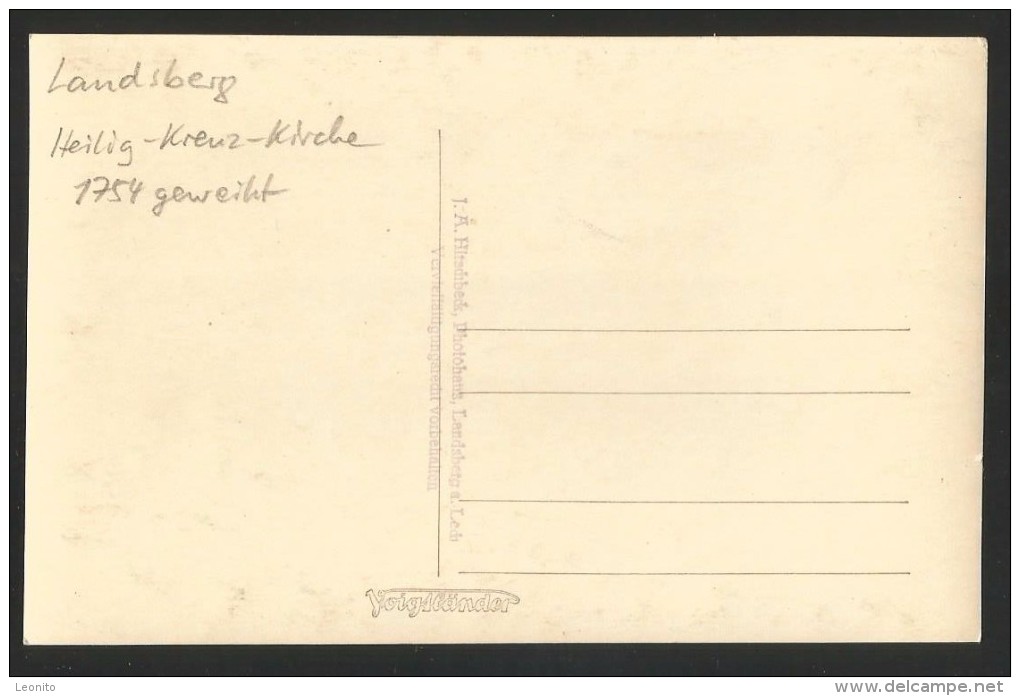 LANDSBERG Am Lech Heilig-Kreuz-Kirche 1754 Eingeweiht Bayern Ca. 1925 - Landsberg