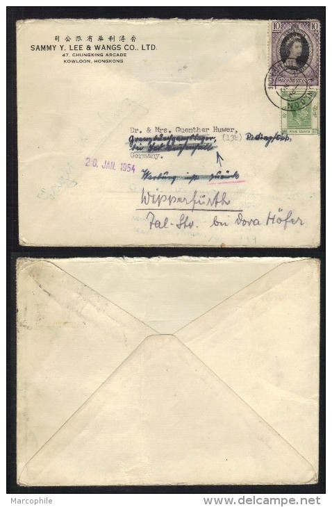 HONG KONG  - KOWLOON / 1953 LETTRE POUR L ALLEMAGNE (ref 5154) - Lettres & Documents