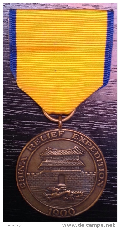 Medal - United States Marine Corps For Service China Relief Expedition 1900. - Estados Unidos