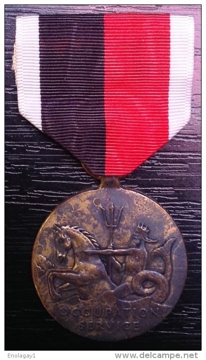 Medal - United States Navy- For Service - Occupation Service - USA