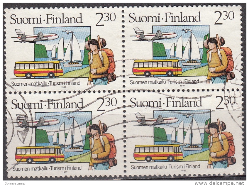 Finlandia, 1987 - 2,30m Summer, Quartina - Nr.749 Usata° - Hojas Bloque