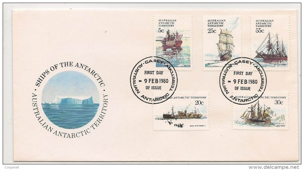 SHIPS ON THE ANTARTIC - AUDSTRALIAN ANTARTIC TERRITORY - 1980 FIRST DAY OF ISSUE Cacheted COVER - Poolshepen & Ijsbrekers