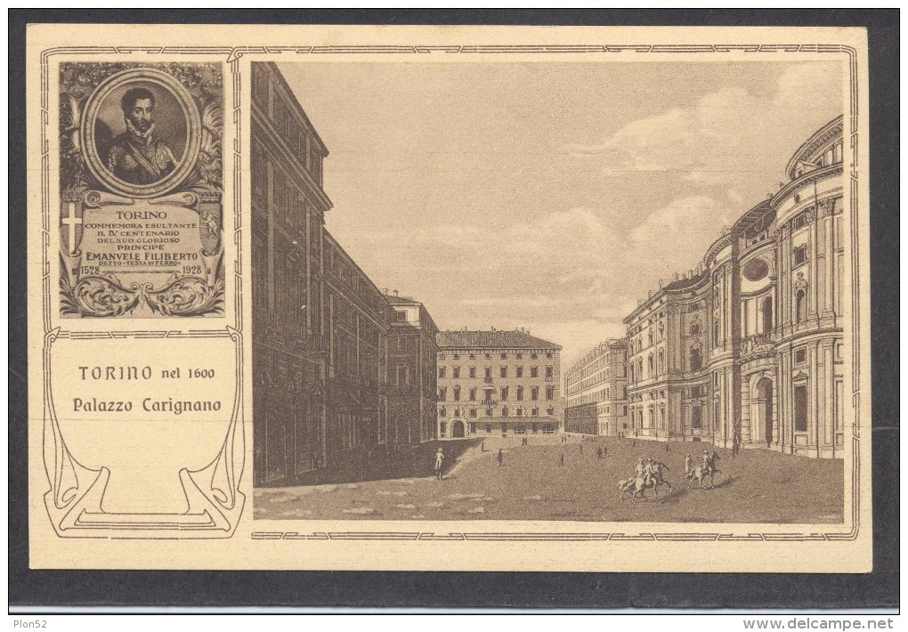 9380-TORINO NEL 1600-PALAZZO CARIGNANO-FESTE COMMEMORATIVE TORINESI-1928-FP - Exposiciones