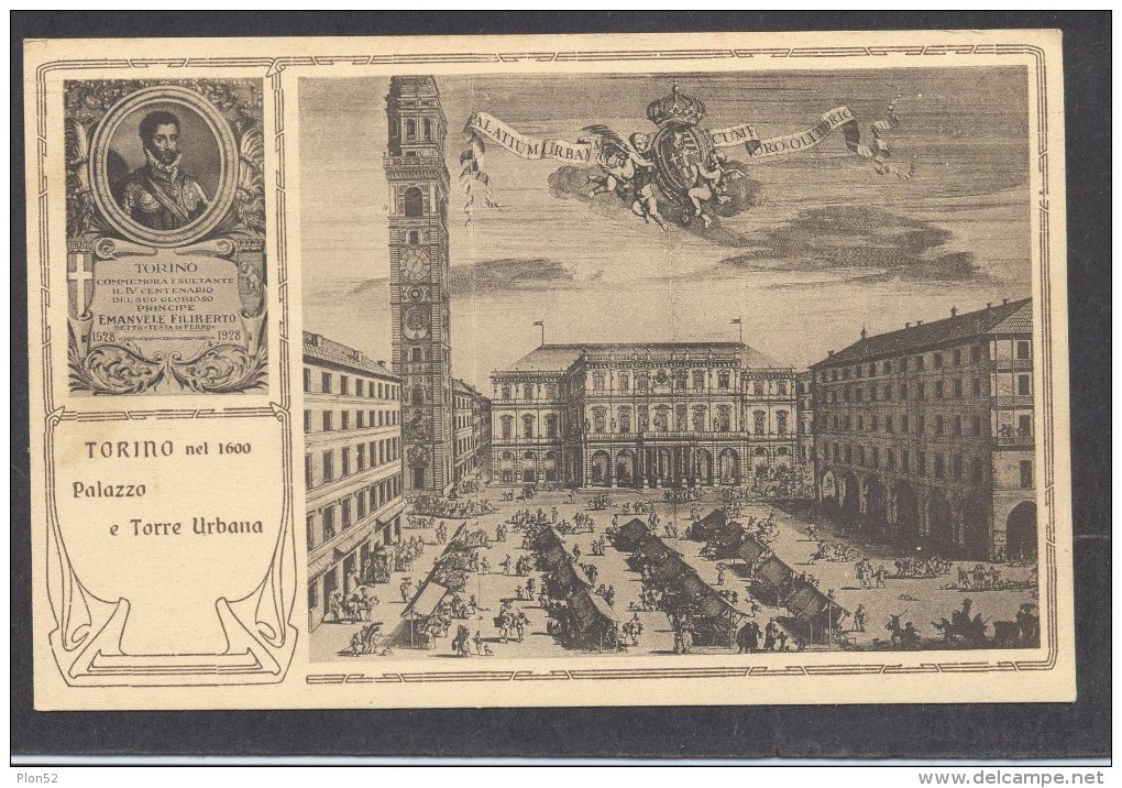 9381-TORINO NEL 1600-PALAZZO E TORRE URBANA-FESTE COMMEMORATIVE TORINESI-1928-FP - Expositions