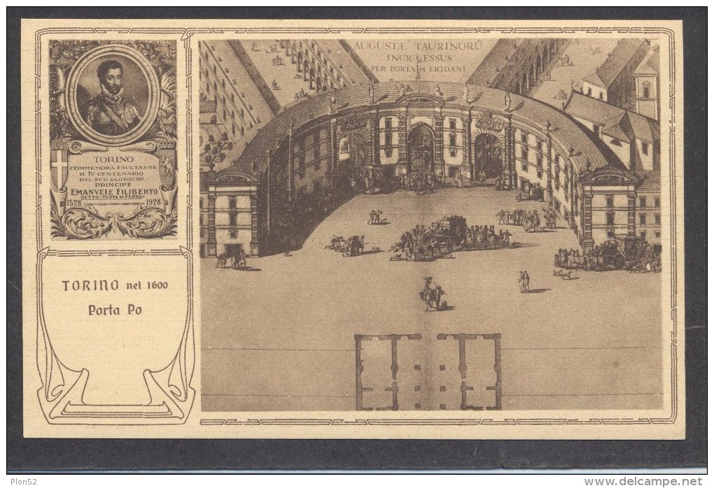 9383-TORINO NEL 1600-PORTA PO-FESTE COMMEMORATIVE TORINESI-1928-FP - Expositions