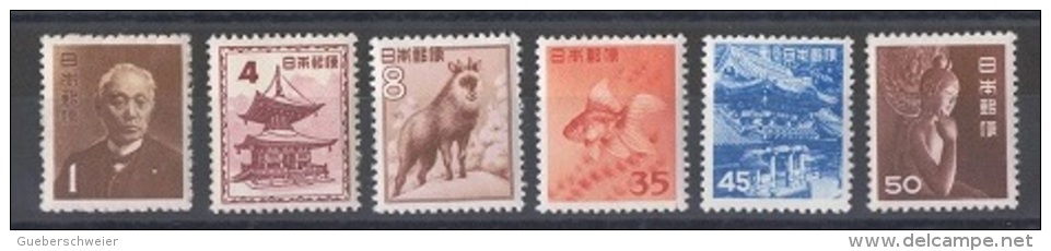 JAP 37 - JAPON N° 506/11 Neufs** - Série Courante - Unused Stamps