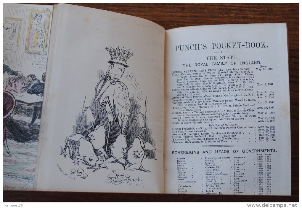 Mr. Punch's Pocket Book for 1875 British Satirical Magazine ALMANACH