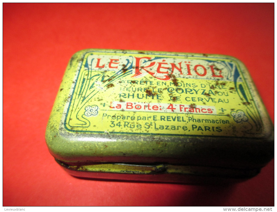 2 Petites Boites Métalliques à Cachets/Le Reniol/Pharmacie Revel /Rue St Lazare/Paris//vers 1920-30   BFPP36 - Boîtes
