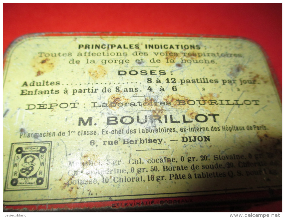 Boite Métallique à Pastilles/ODOCHLORALINE/Laboratoires BOURILLOT/Dijon//vers 1930-1940    BFPP37 - Scatole