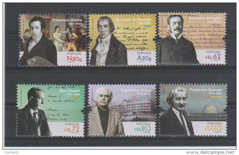 Portugal 2015  Mi.Nr. 4012 / 17, Figures Of Portuguese History And Culture (III) - Postfrisch / MNH / (**) - Ungebraucht