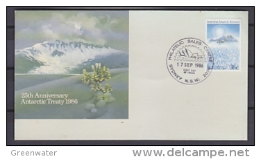 AAT 1986 Antarctic Treaty 1v FDC Ca Sydney 17 Sep 1986 (F3164) - FDC